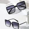 Fashion Oversized Square Rimless Sunglasses Women Brand Designer Flat Top Big Sun Glasses Female One Piece Travel Gafa De Sol