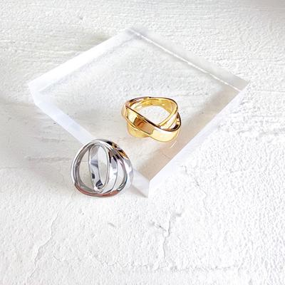 Eenvoudige ring, dames koude wind, niche designgevoel, wijsvingerring, eenvoudige dubbellaagse retro ring