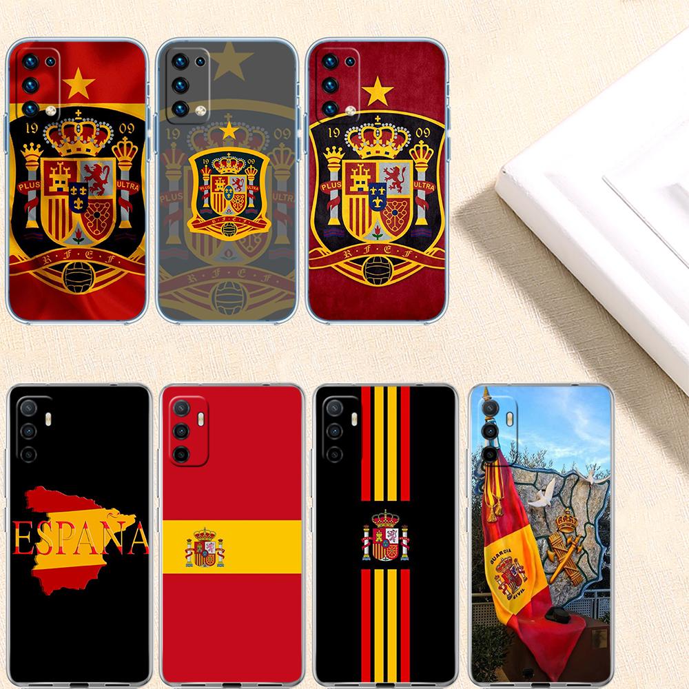 RE54 Spain Flag Transparent Phone Case for Motorola Moto G40 G04 G05 One Ace Action  Fusion + Plus Hyper Macro Vision Zoom