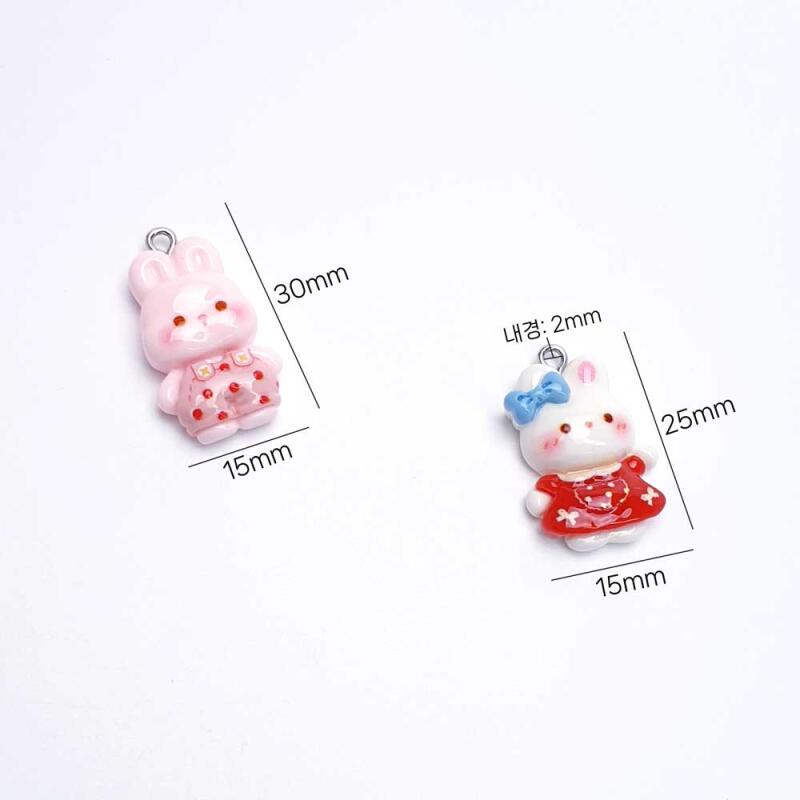Acrylic Cute Rabbit Penguin Bear Keychain Accessory Supplies