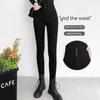 High-waisted Tight Black Bottoming Pants Outer Wear Spring and Autumn 3 Buttons Small Foot Pencil Pants Slim Anti-pilling Hundred with Long Pants