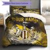 Custom Name Newcastle United Pattern Bedding Quilt Set  Home Decoration  Gift (1 * duvet cover + 2 * pillowcase  without core)