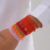 Bohemian Rice Beaded Bracelet Set, Stylish Dopamine Stacked Bracelet