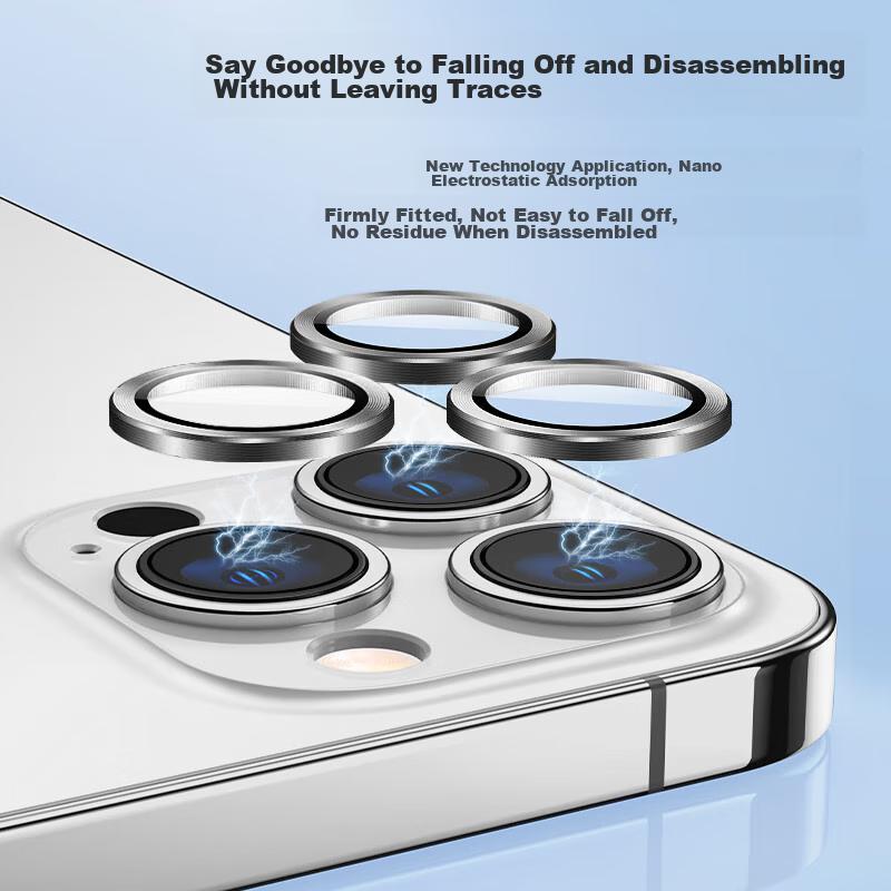 Pisen Lens Protector for Apple IPhone 15 Pro/15 Pro Max, Rear Camera Protection Film, HD Anti-Scratch Eagle Eye Protective Film, Transparent