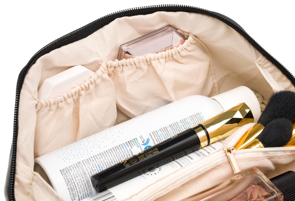 Large, travel cosmetic bag for women made of eco-leather - Peterson