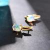 Shinning 100% Natural Opal Jewelry Set  Earrings Ring Real Gemstone Oval 7*9mm  925 Sterling Silver Exquisite Jewelry Gift for Women