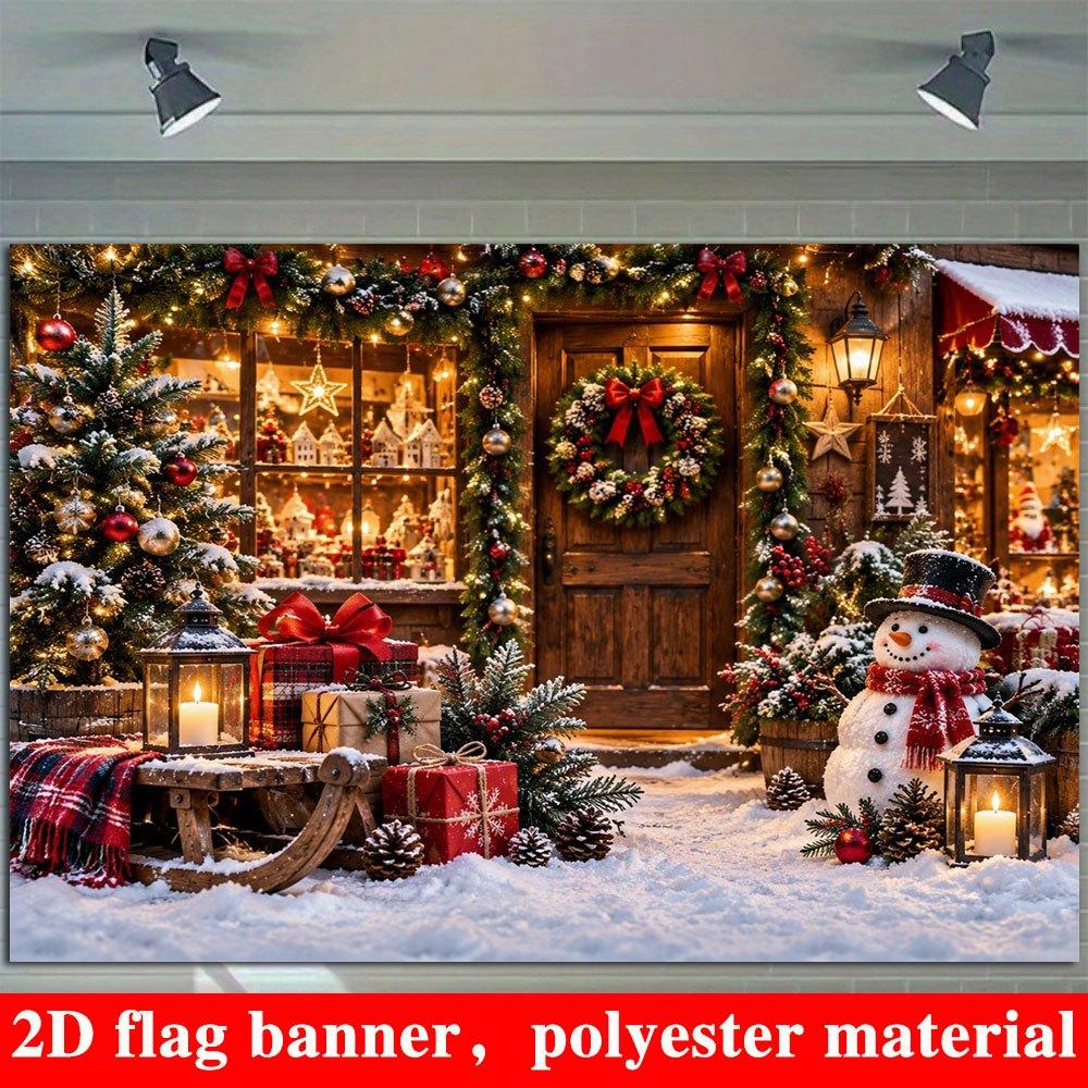1Pcs Color Snow House Themed Decoration Background Winter Backdrop Decorations For Photo Studio Photo Booth Christams Party