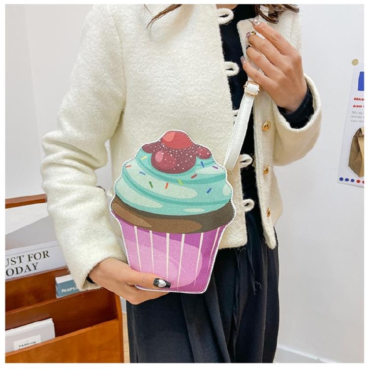 PU Leather Purse Cupcake Box Cupcake Crossbody Bag for Women Girl