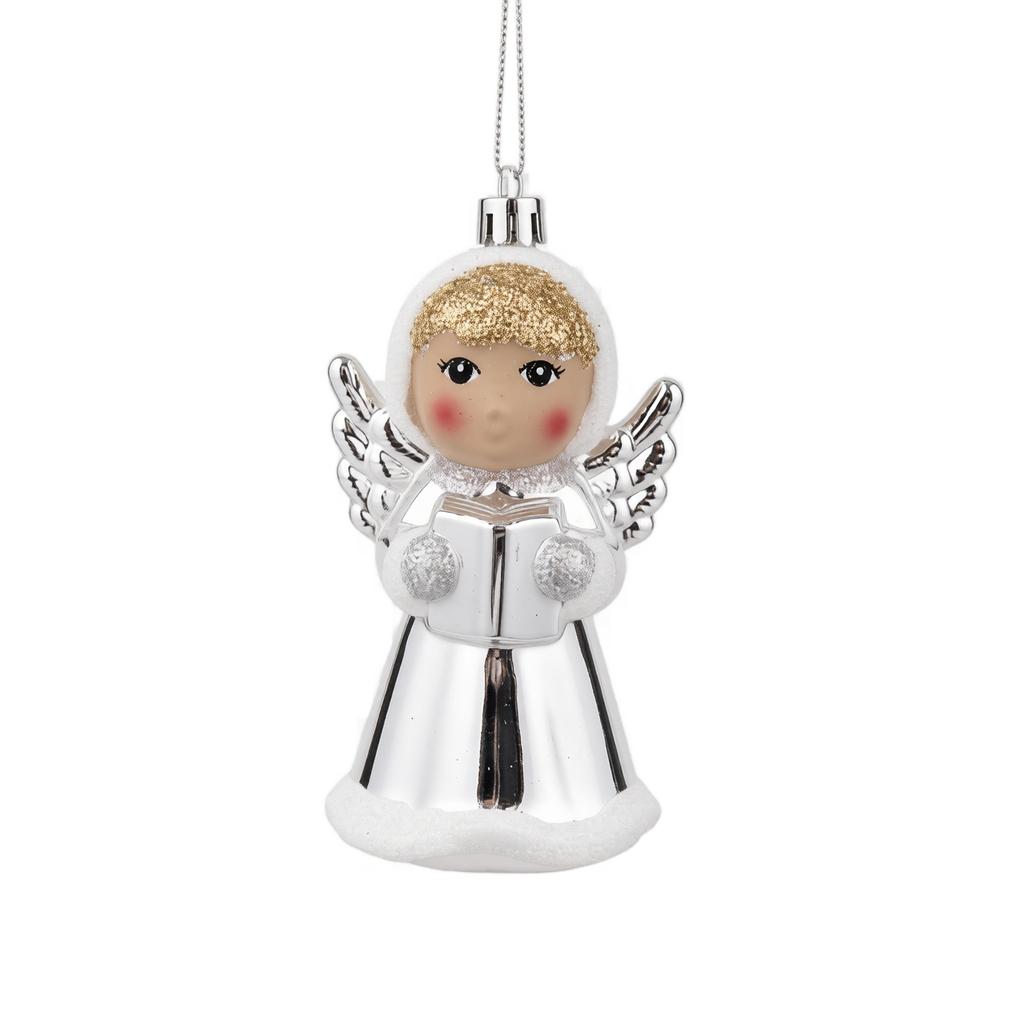 Christmas Tree Ornament with Plated, Decorative Holiday Figurine