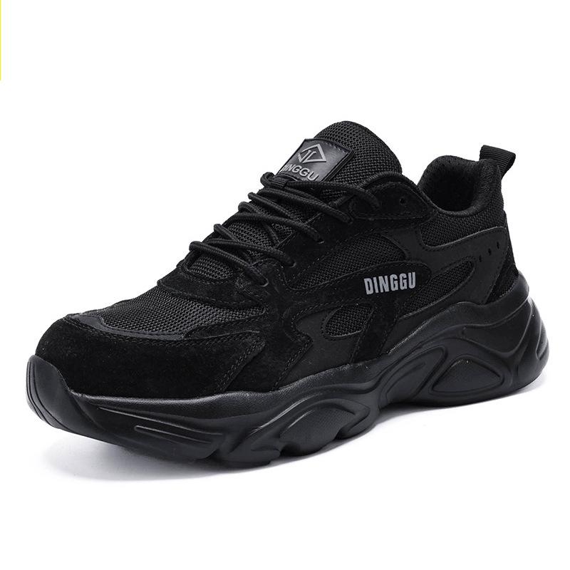 Oulylan Men'S Safety Work Boots Steel Toe Anti-Puncture Breathable Summer Anti-Slip Lightweight Comfortable Labor Protection Sho