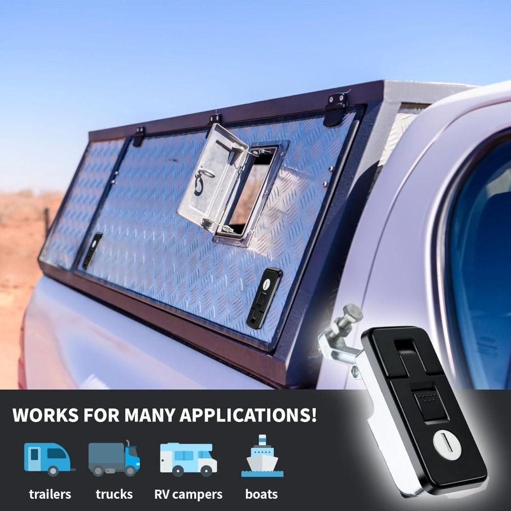 Push Button Access RV Hatch Locks Zinc Alloy Lever Push Button Latches Camper
