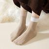 1/5 Pairs Warm Winter Thickened Wool Socks Fleece Solid Color Women's Floor Socks Seamless Anti-Cold Polycotton Snow Socks