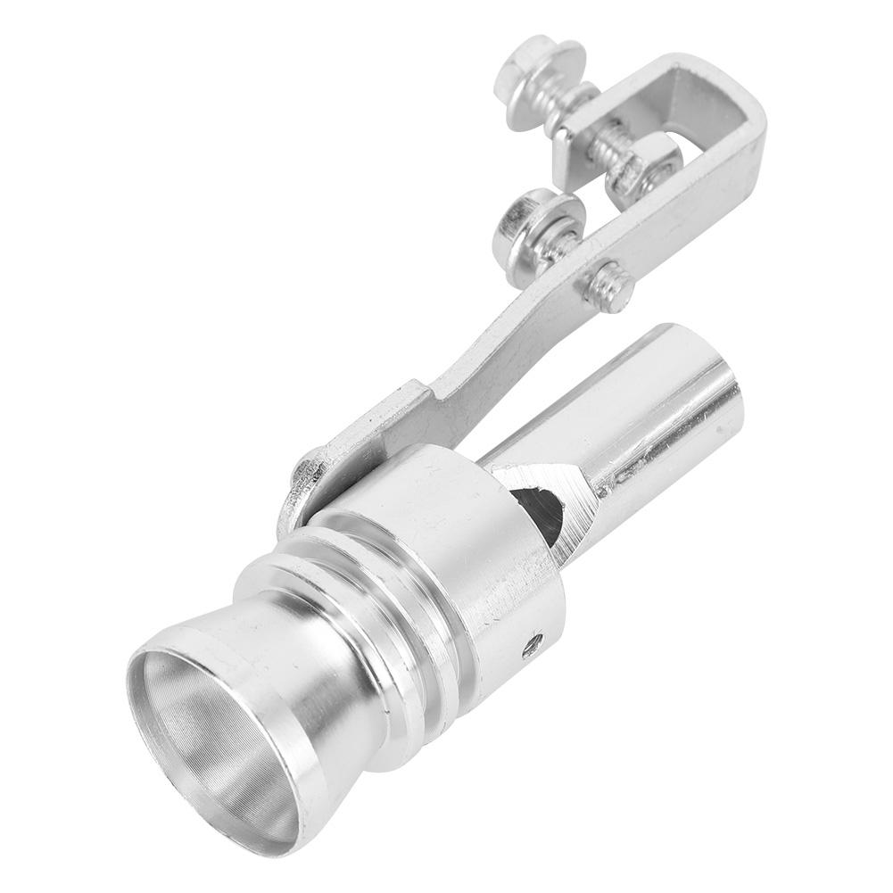 Car Modification Tail Throat Exhaust Pipe Whistle Aluminium Alloy Silver TC L