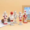 5Pcs/Set Wood Nutcracker Puppet Ornament with Hanging Rope Christmas Tree Decoration Kid Gift