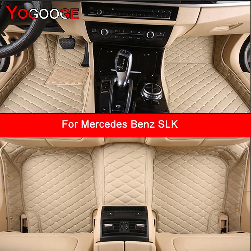 YOGOOGE Individuelle Auto-Fußmatten für Mercedes Benz SLK 2009-2022 Auto-Teppiche Fuß Coche Zubehör VT7