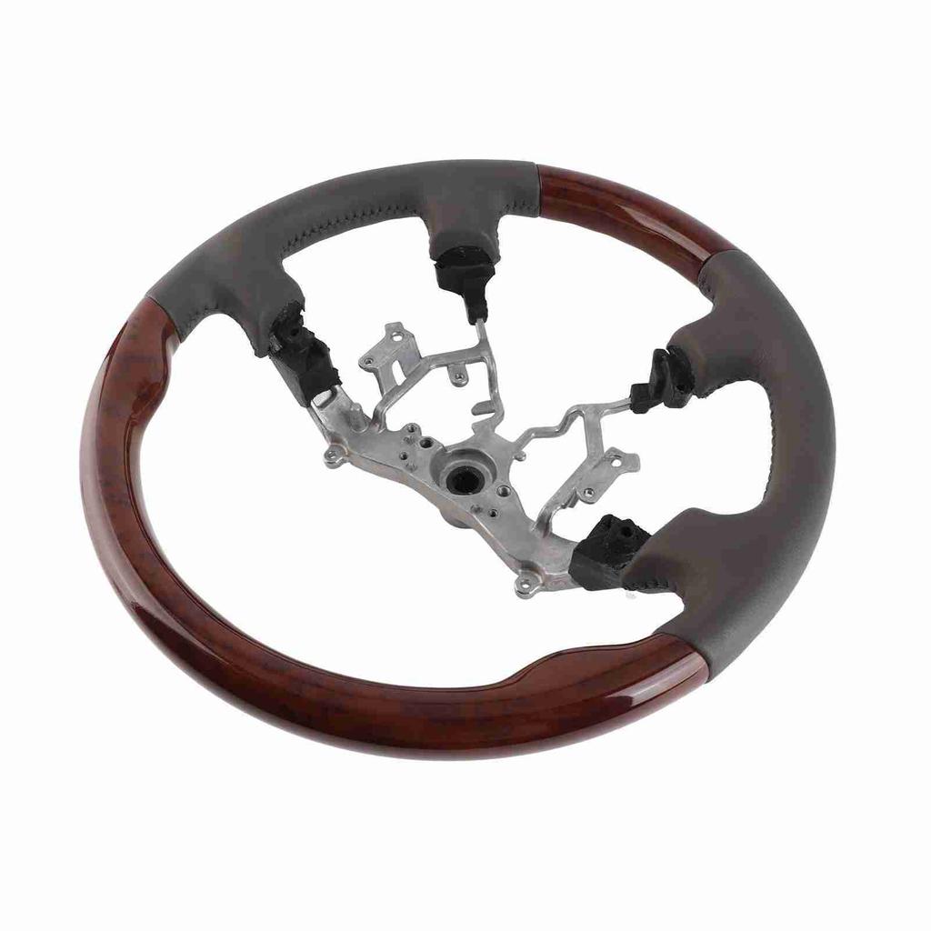 15,6 Zoll Upgrade Lenkrad Grau Leder Holzmaserung Passend für CamryLandcruiserPradoHilux