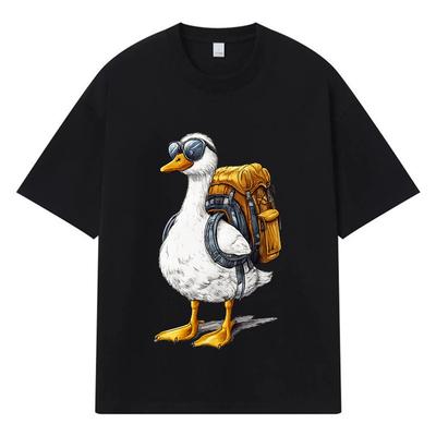 2026 Potisk s kachním vzorem Grafické Streetwear Y2k Harajuku Oblečení 100% Bavlna Tričko Ležérní Oversized Letní Pánské Tričko