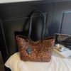 Suede Leopard Print Underarm Big Bag Women's 2025 Autumn New Fashion Large Capacity Tote Season Retro Messenger Bag