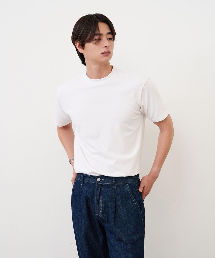 CREEDMENS Basic Muscle Fit Short Sleeve T-Shirt (White)