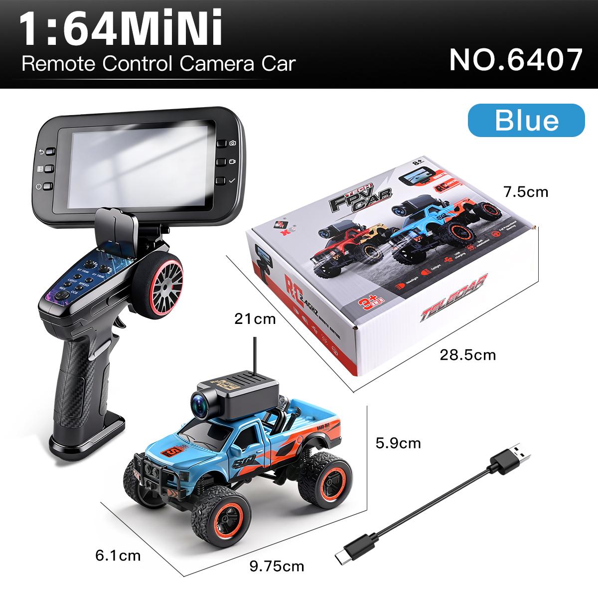 

Wl6407 Vr 1:64 Fpv Rc Car Mini Full Proportion With Camera Display 2.4G High Speed Drift Racing Vehicle Desktop Toys Gifts