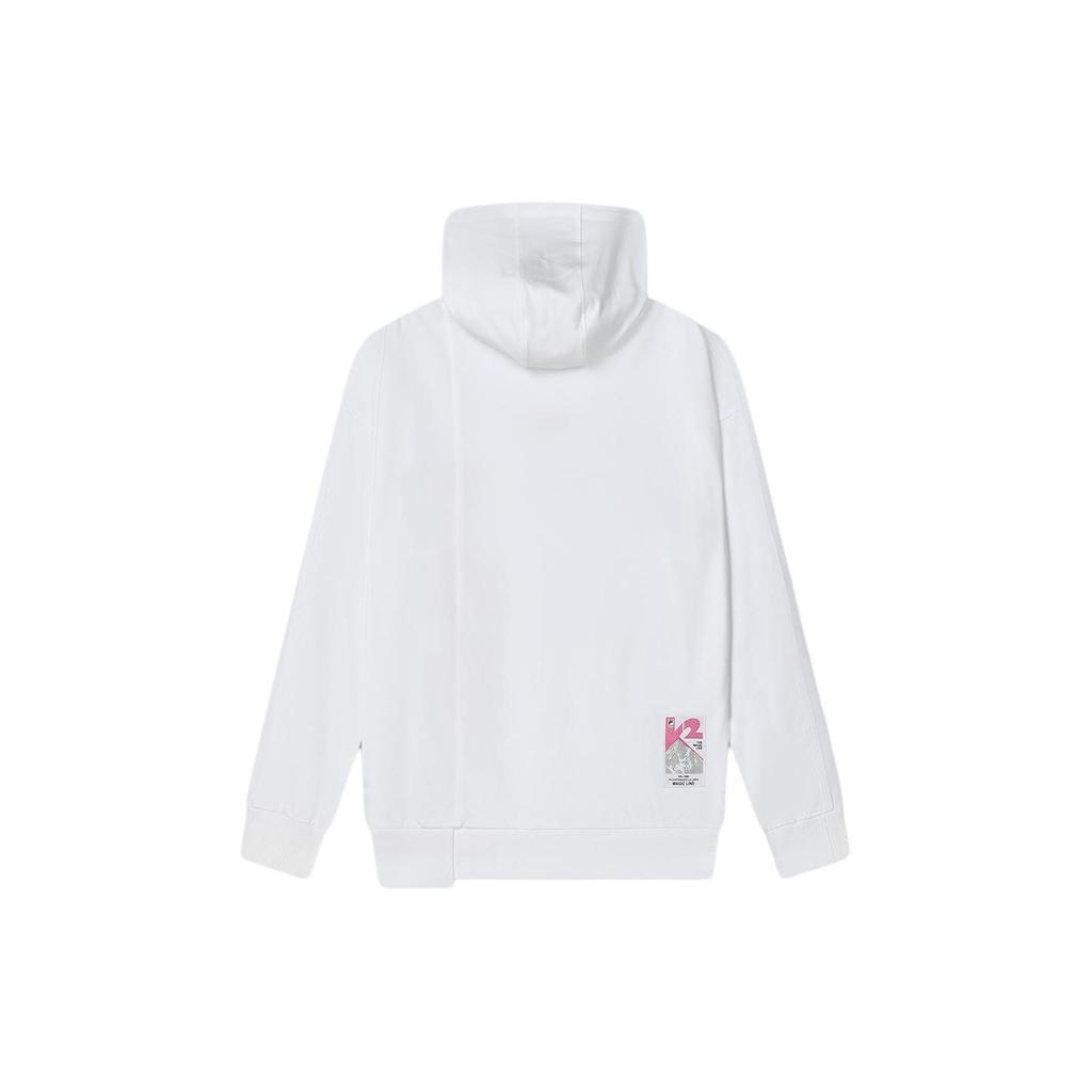 Fila Letter Logo Printed Casual Loose Hoodie Women hoodies Standard-White F11W349204BWT