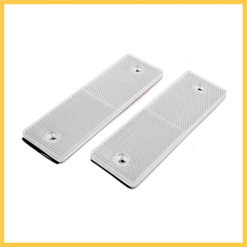 145mm X 45mm White Plastic Self-adhesoive Rectangle Trailer Car Reflector 2PCS Auto Replacement Parts