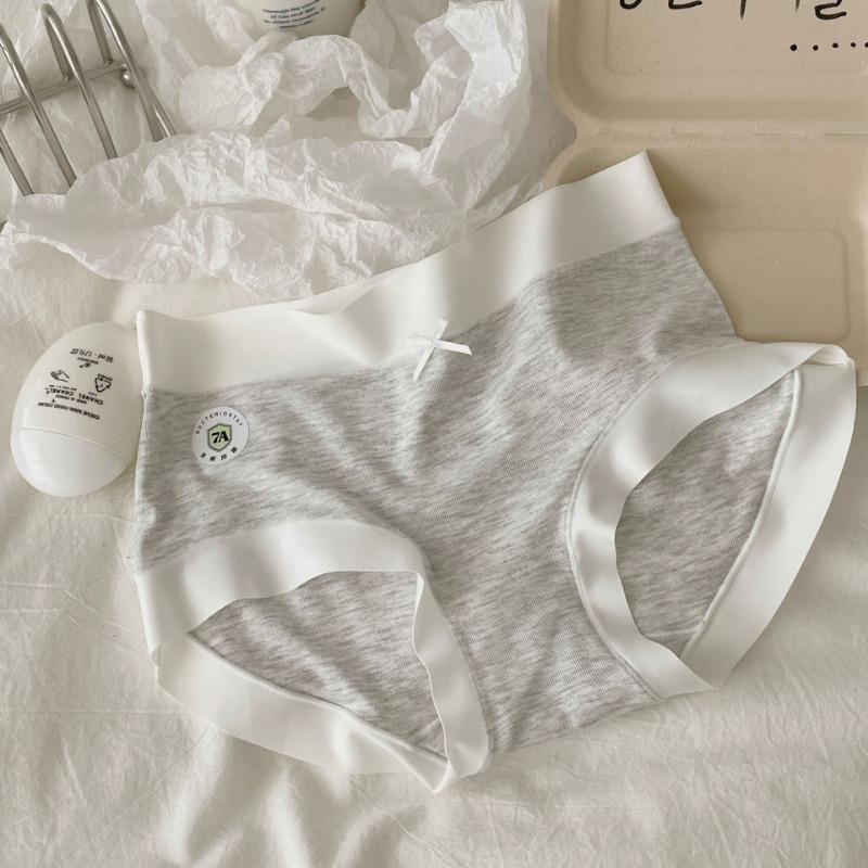 Comfortable A-class Lycra cotton full pants 7A antibacterial mid waist underwear made of pure cotton with seamless crotch women's triangle Panties