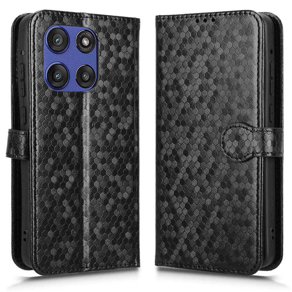 For Motorola Moto G Stylus 5G (2025)/Edge 60 Stylus 5G Wallet Case Dot Pattern Imprint PU Leather Phone Cover