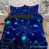 Spaventoso Set Biancheria da Letto Ragno Misura Queen Morbido Stampa 3D Set Copripiumino Tema Halloween Copripiumino con Federe Decorazione Camera da Letto