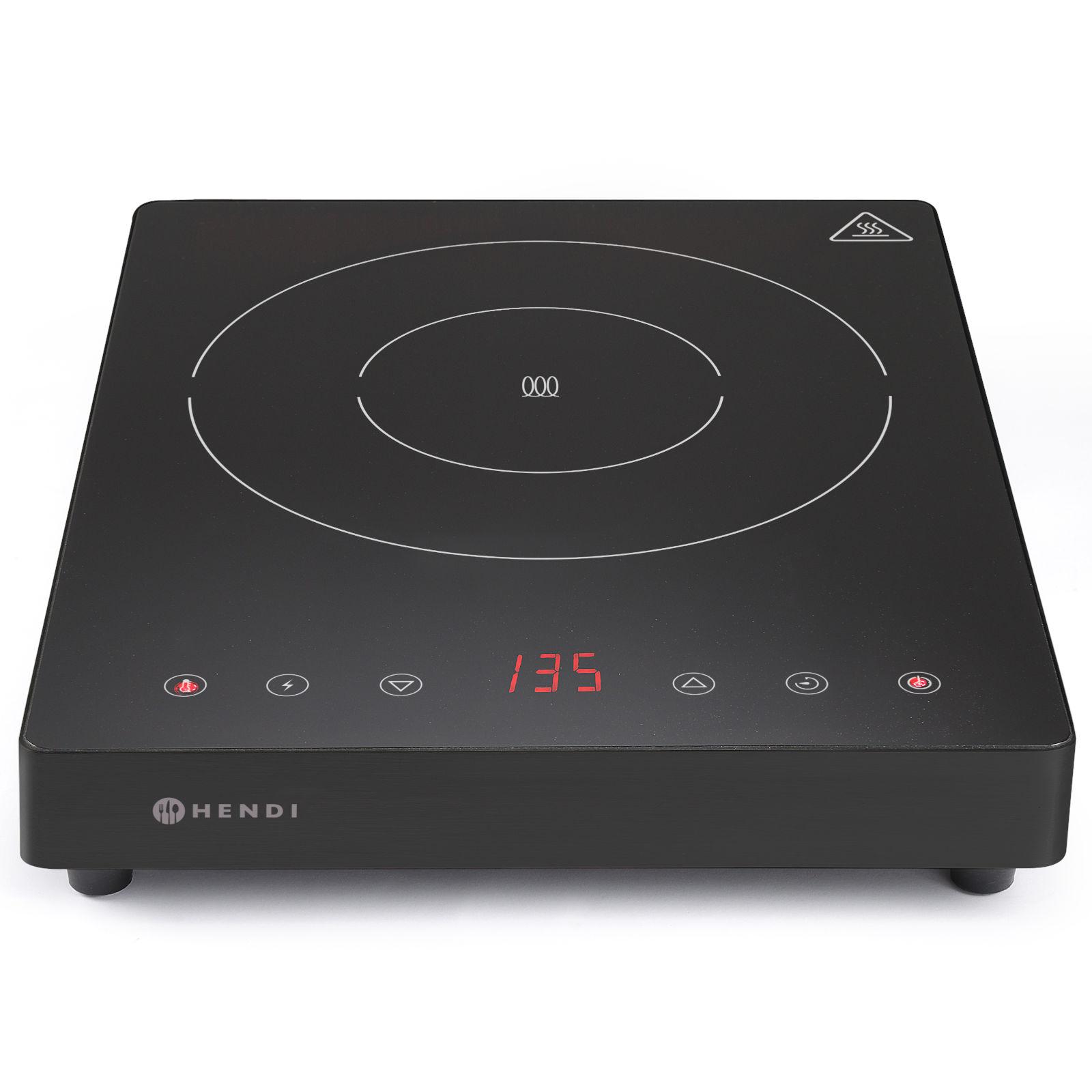 Přenosný indukční vařič s dotykovým panelem, 1 varná zóna, Black Line, průměr 22 cm, 2000 W, Hendi 239391