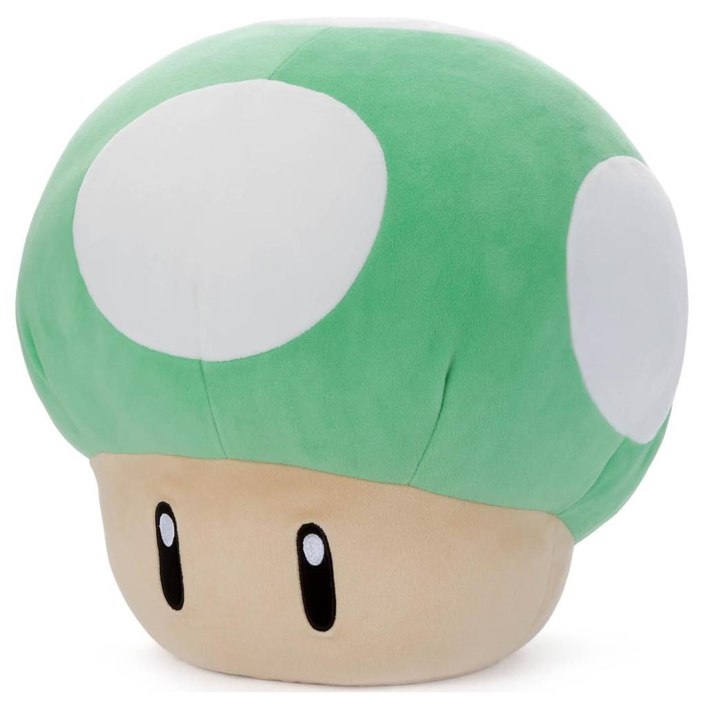 Takara Tomy Arts (TAKARATOMY A.R.T.S) Super Mario Mocchi-Mocchi-GameStyle 1UP Mushroom Plush Toy, Approximately 35cm Tall