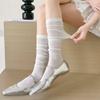 Women's Ballet-Style Slimming Calf Socks: Solid Color, Long Slouchy Design, Perfect with Leather Shoes.