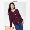 Giordano Women's Round Neck Double Pocket Knit Cardigan