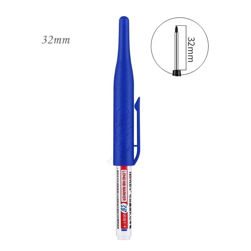 32/20mm Waterproof White Oily Deep Hole Long Nib Head Markers Pen Set for Metal Perforating Bathroom Woodworking Decoration Tool