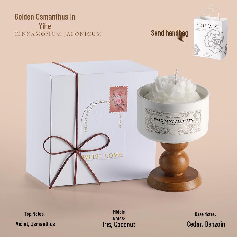 High-End Soy Wax Aroma Candle Gift Box - Long-Lasting Fragrance for Weddings or Birthdays