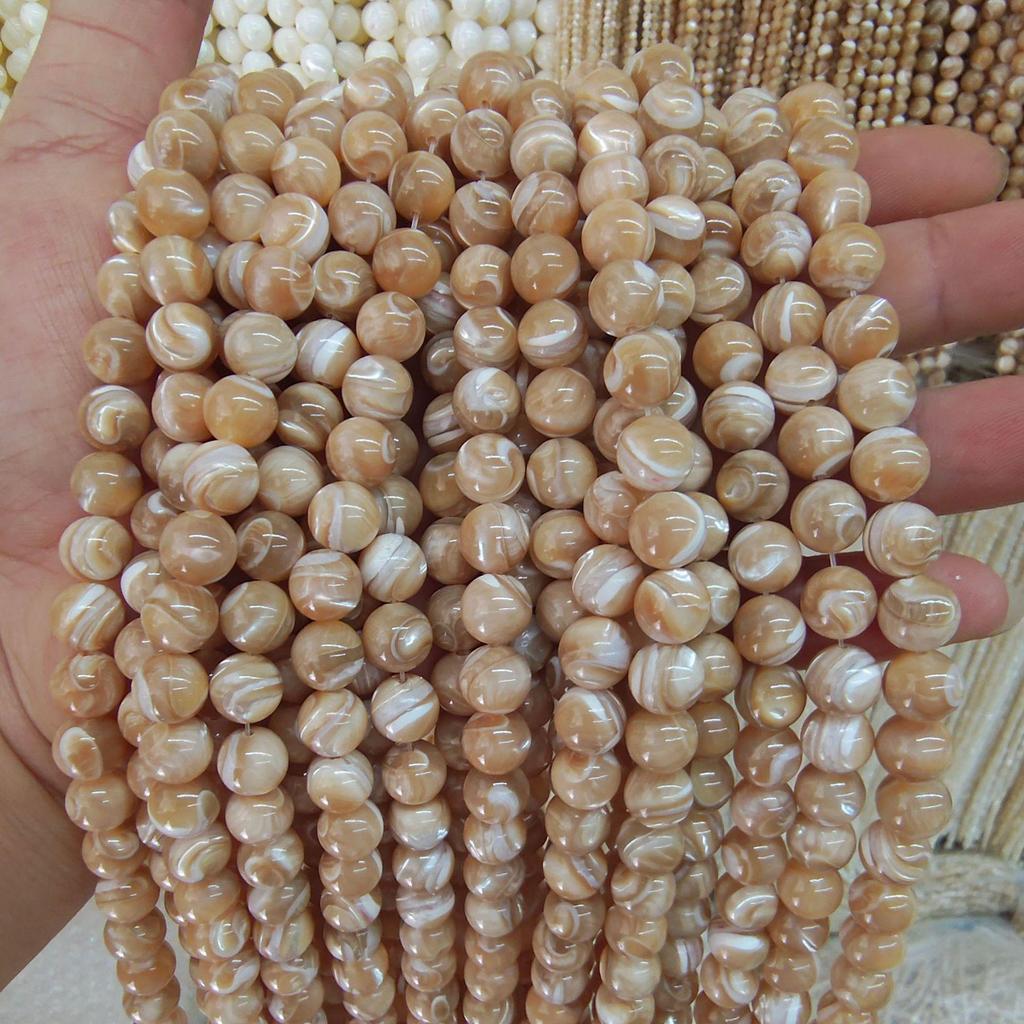 Natural Yellow Dish Shell Beads - Horse Hoof & Pearl Shell Beads for DIY Jewelry & Handmade Accessories