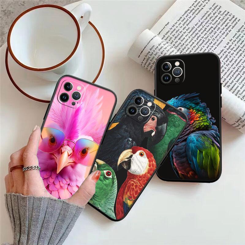Parrot bird Shell Phone Case for Samsung Galaxy Note 10 20 S23 S24 S25 Ultra FE Plus Edge Lite A02S A35 A07 A17