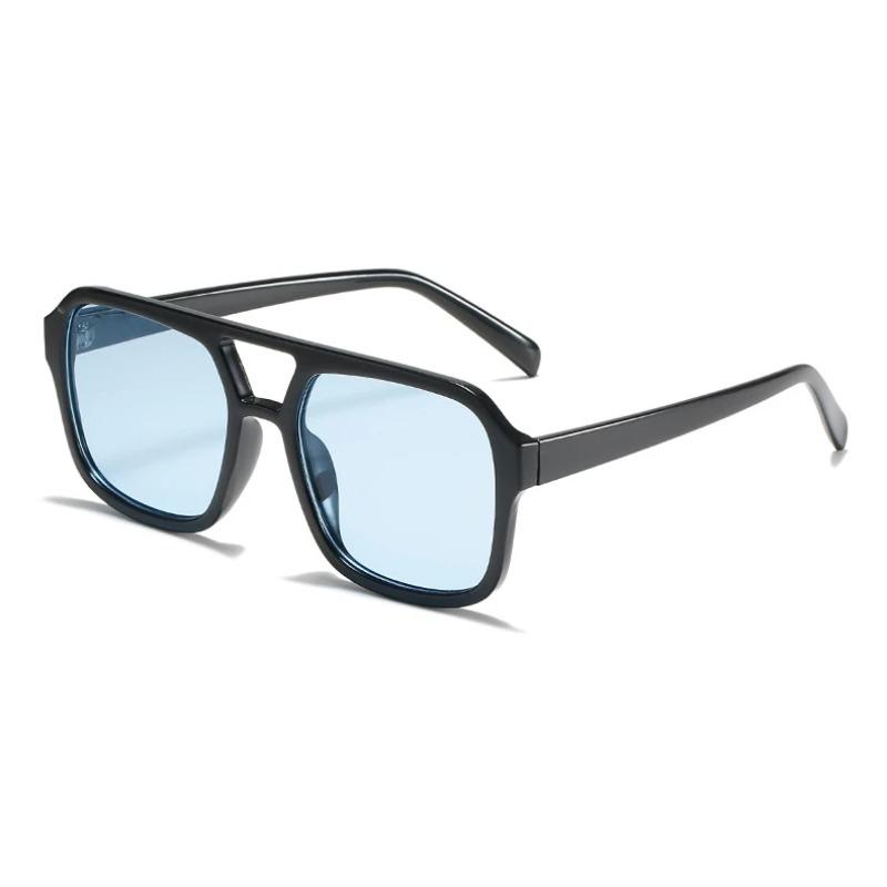 Retro Square Sunglasses Women Men New Trends Double Beam Yellow Big Sun Glasses Female Oversized Eyewear Shades UV400