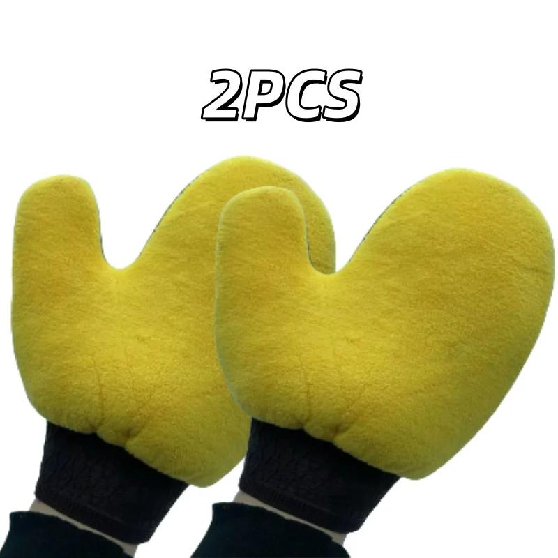 

Мягкие двусторонние перчатки из микрофибры для мытья автомобиля, коралловый флис, чистящая варежка для авто, окна, двери, стекла, бытовой очиститель