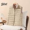 Gilet Piumino Casual Moda Capospalla Leggero Trapuntato Vestibilità Slim per Donna Giacca Senza Maniche Zip