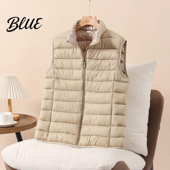Gilet Piumino Casual Moda Capospalla Leggero Trapuntato Vestibilità Slim per Donna Giacca Senza Maniche Zip