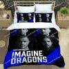 Rocková kapela Imagine Dragons Ložní soupravy Vynikající sada ložního prádla Povlak na přikrývku Sada přikrývky Ložní souprava Luxusní dárek k narozeninám