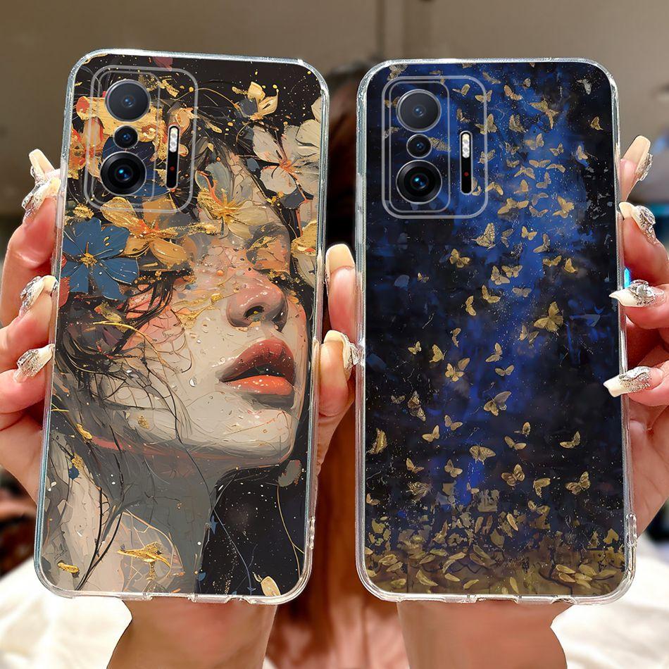 For Xiaomi 11T Pro Mi11T Cool Dragon Tiger Painted Phone Case For Xiaomi Mi 11T 11TPro 5G Soft Silicone TPU Cases