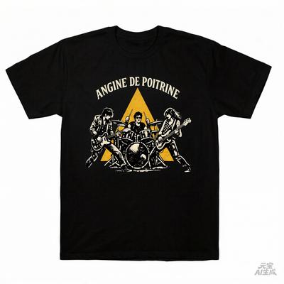 Summer Angine De Poitrine Band Vintage Music TShirt Yk Streetwear Punk Fun Rock Graphic Saying Tee Vintage Women Unisex