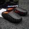 Men's Breathable Closed-Toe Summer Sport Slippers with Soft Sole and Foot Massage Feature