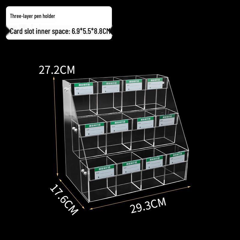 Acrylic Price Tag Display Stand & Pen Holder Combo