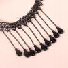 Choker Lace Embroidery Black Necklace Gothic Ch01