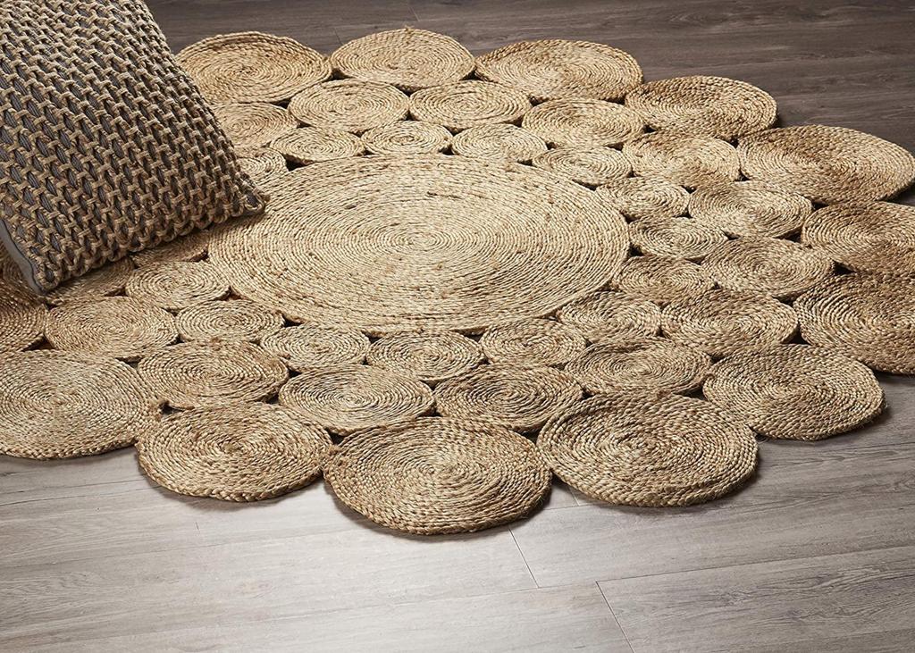 Jute Handmade Rug Round Natural Rug for Any Space Look Rustik Decor For Any Space Area