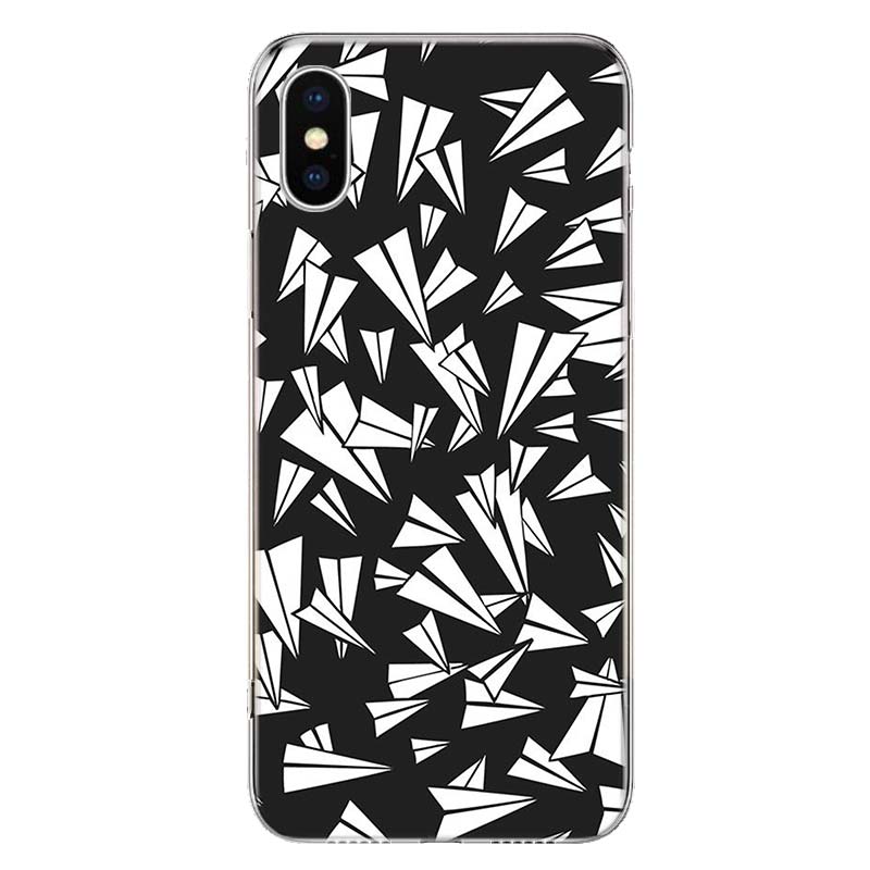Travel the World Paper Plane Cover Phone Case For Apple iPhone 11 12 13 14 Pro 7 XR X XS Max 6 6S 8 Plus + Mini 5 SE Print Soft