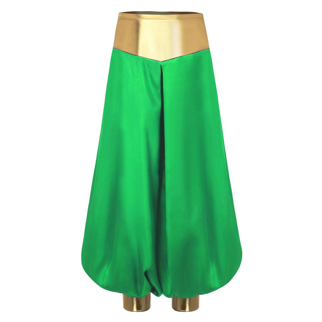 Boys Arabian Prince Costume High Waist Loose Harem Pants Casual Baggy Dance Pants Halloween Outfit
